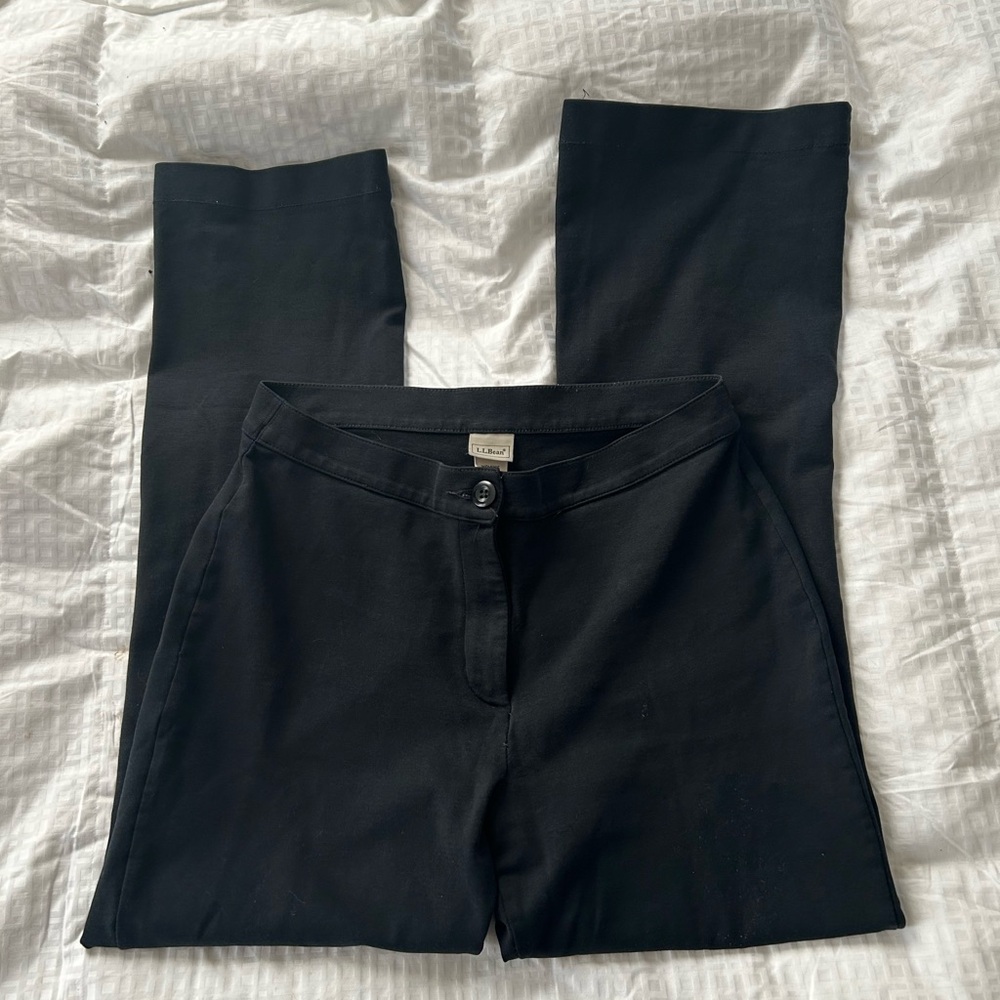 LL Bean Perfect Fit Black Straight Pants - Women’s Size 10